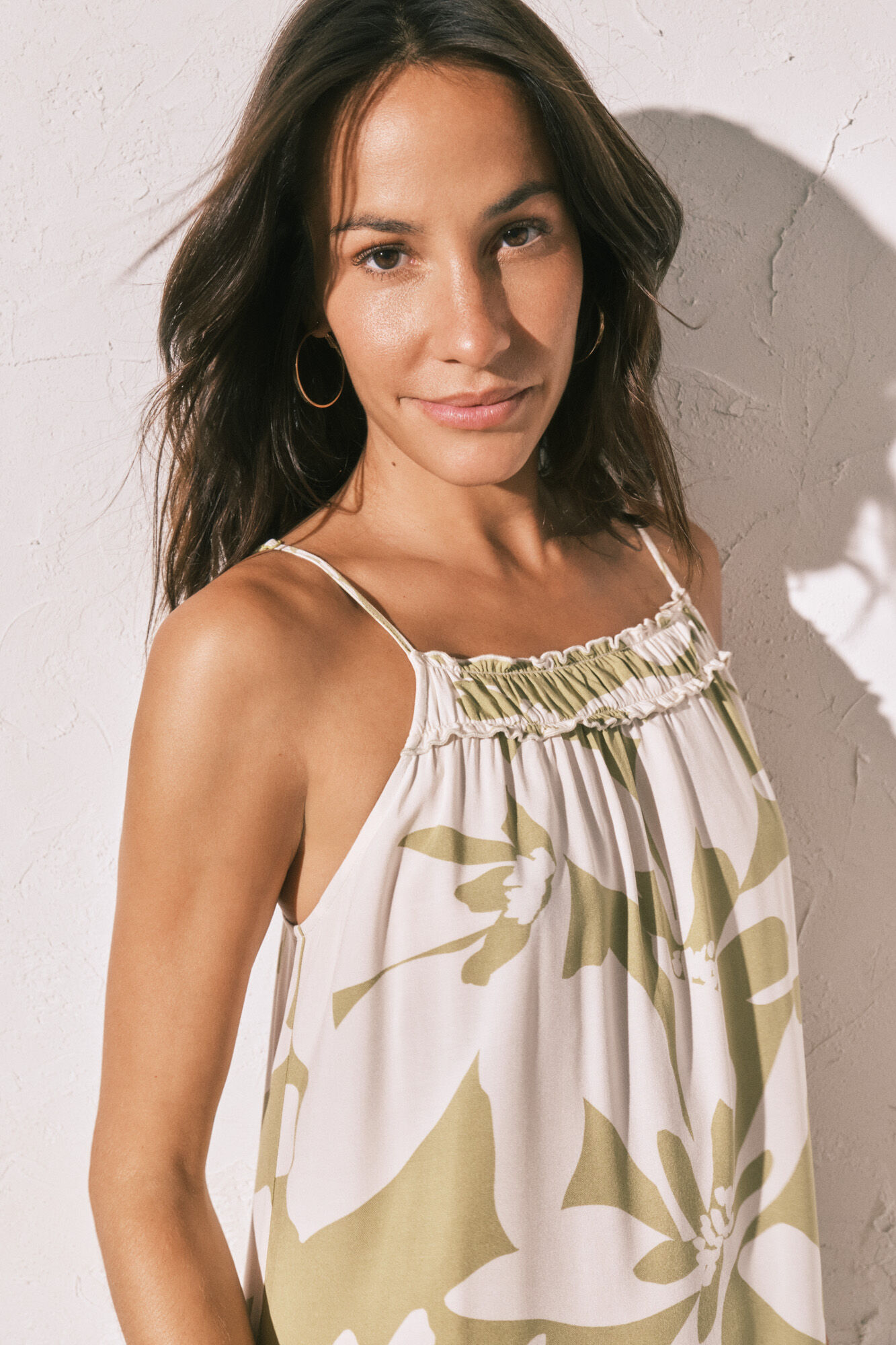 Women'secret Vestido largo de tirantes con estampado floral
