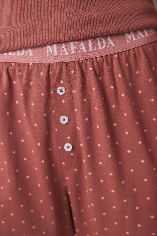 Womensecret Pijama algodón Mafalda café café