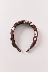 Women'secret Diadema de pelo estampado de flores granate estampado