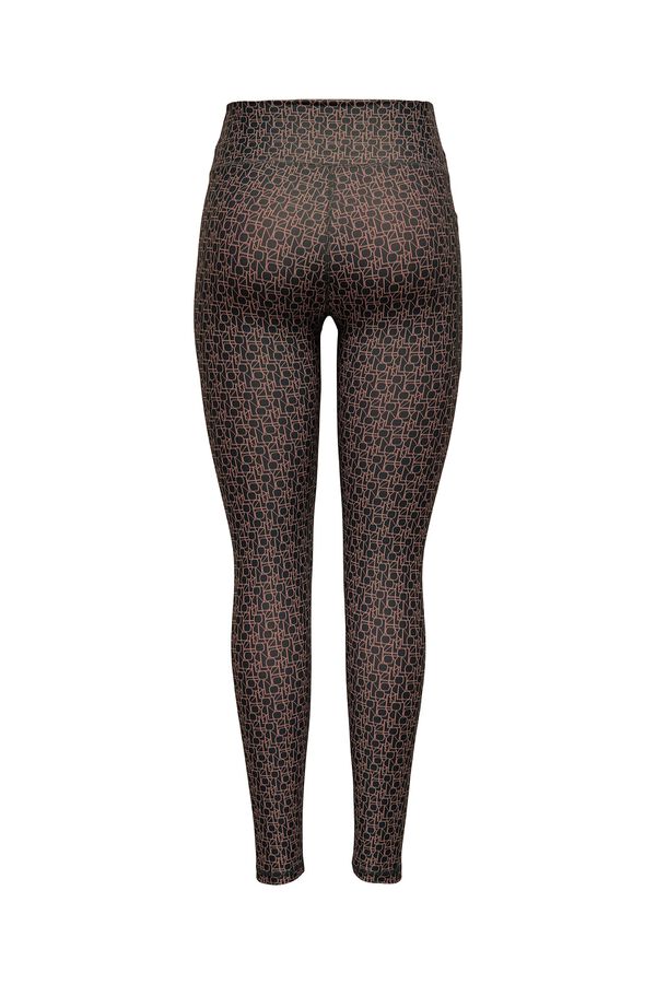 Only Play Leggings tiro alto estampado. negro