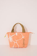 Womensecret Bolsa térmica de transporte de alimentos de nailon con relleno de Snoopy naranja