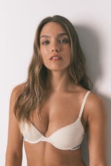 Women'secret BEAUTIFUL brasier clásica de algodón blanco marfil