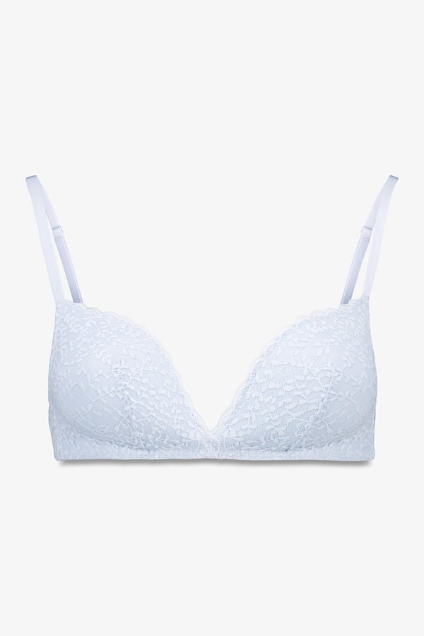 Women'secret CHARMING brasier con relleno  y encaje azul azul