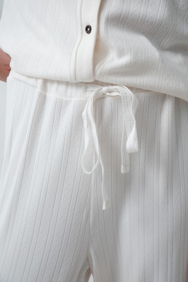 Women'secret Pijama larga cuello beb&eacute; marfil