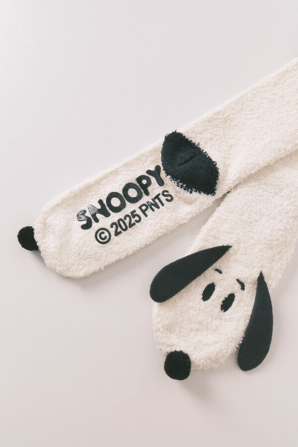 Women'secret Calcetines largos blancos de Snoopy blanco