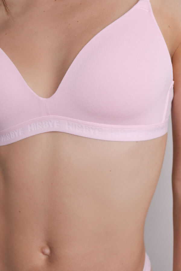 HI&BYE Brasier triangular con relleno fijo rosa rosa