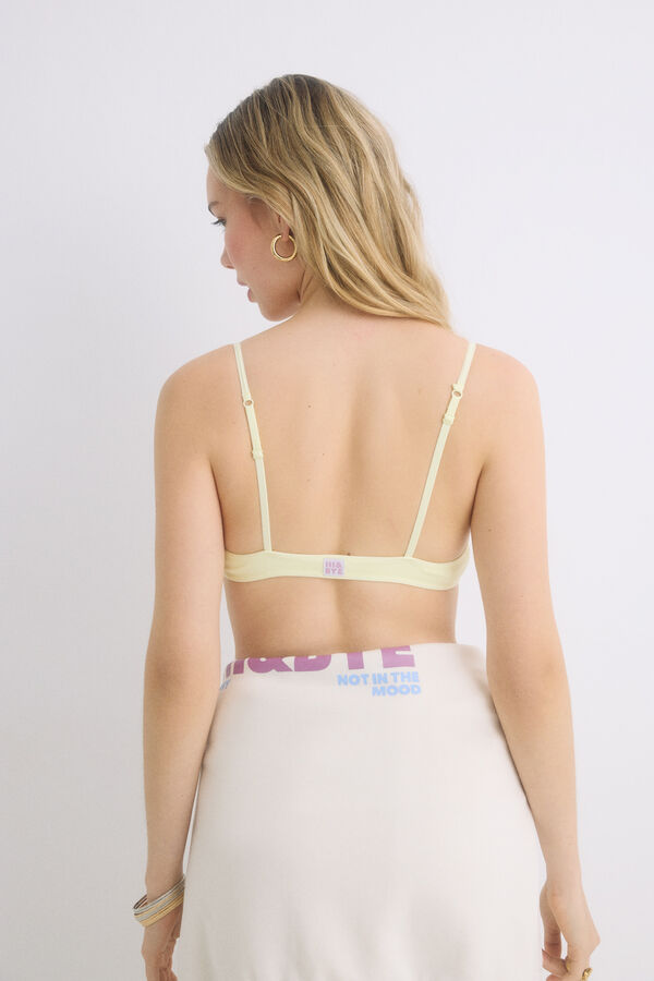Womensecret Sujetador Seamless triangular amarillo copas extraíbles amarillo