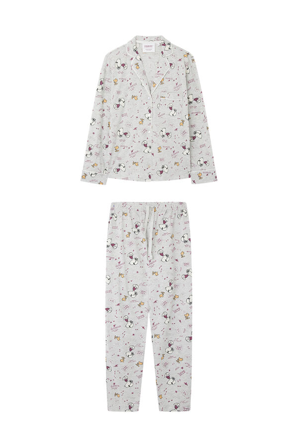 Womensecret Pijama camisera 100% algodón Snoopy gris gris