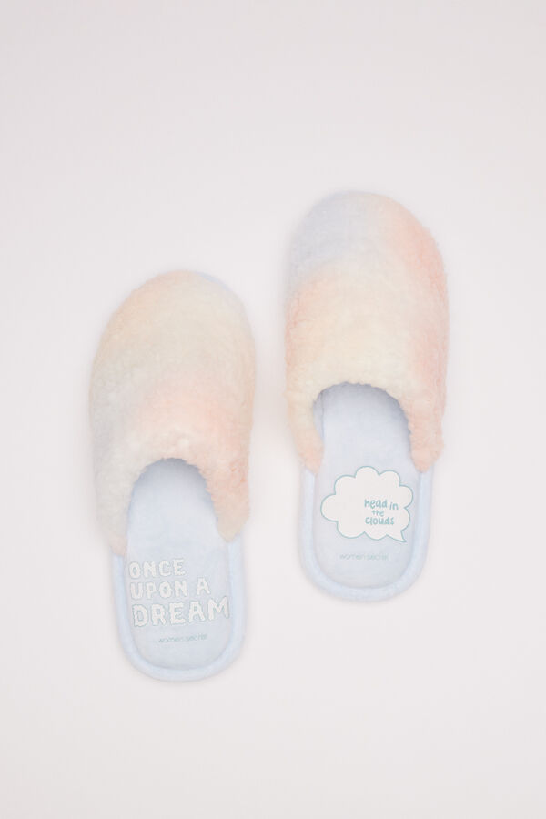 Womensecret Pantuflas casa pelo multicolor estampado