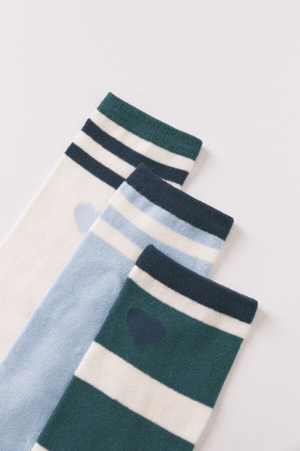 Women'secret Pack de 3 calcetines largos lisos estampado Snoopy estampado