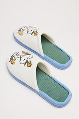 Womensecret Zapatillas casa tipo ducha Snoopy blanco