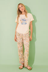 Womensecret Pijama larga de Lilo y Stitch marfil