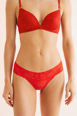 Womensecret Tanga encaje rojo rojo