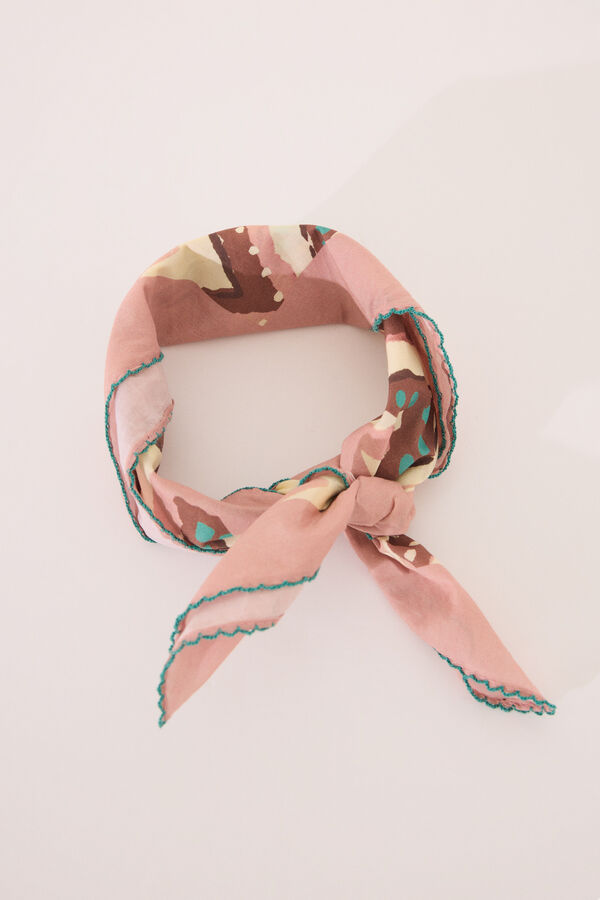 Womensecret Pañuelo con estampado tribal multicolor estampado