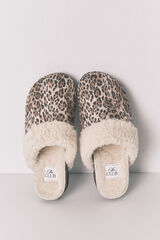 Women'secret Pantuflas para casa estilo borrego con estampado animal estampado
