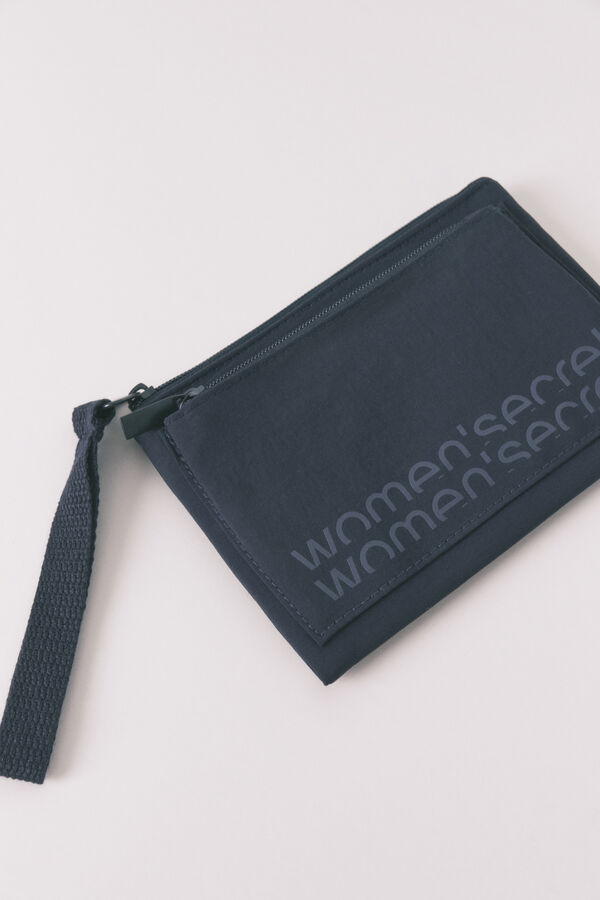 Womensecret Mini monedero de nailon azul azul