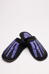 Womensecret Pantuflas esqueleto negro