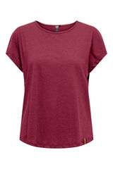Only Play Playera manga corta de lurex morado/lila