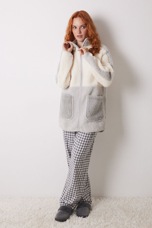 Womensecret Bata media borreguito gris gris