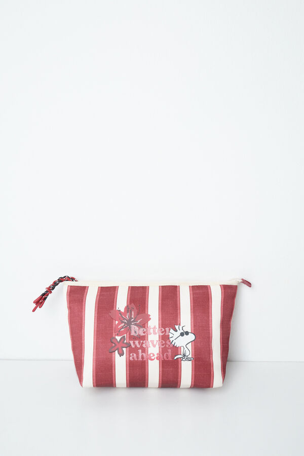 Women'secret Neceser mediano de rayas Peanuts rojo