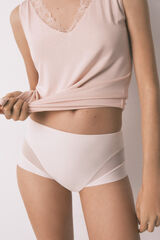 Women'secret Panty reductora alta rosa rosa
