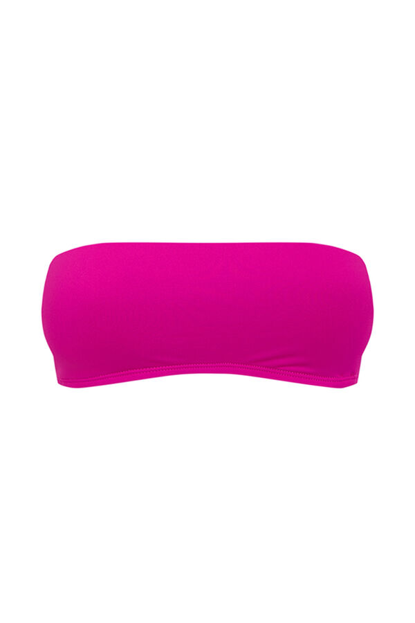 Womensecret Top bikini bandeau rosa fucsia