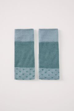 Womensecret Calcetines largos bloques verde y azul verde