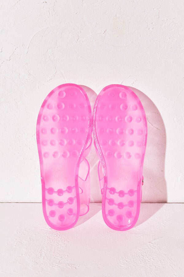 Women'secret Sandalias cangrejeras jelly rosa rosa