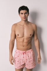 Women'secret Traje de ba&ntilde;o para hombre estampado de rayas y cangrejos coral