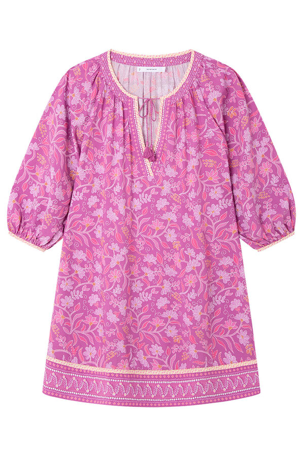 Womensecret Playera de dormir de viscosa con estampado floral boho estampado