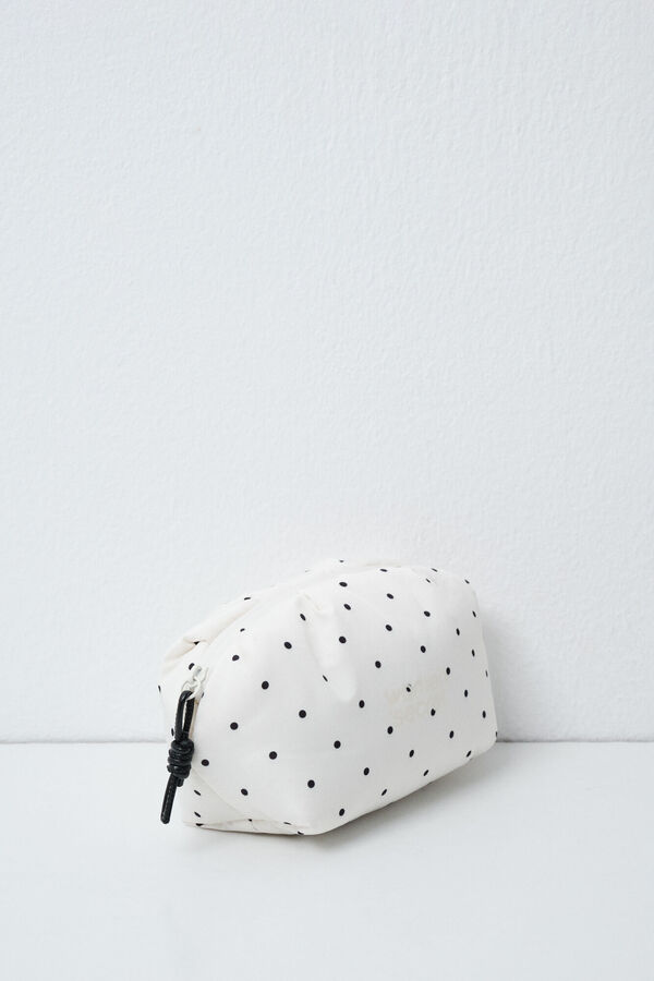Women'secret Neceser peque&ntilde;o acolchado blanco puntos blanco