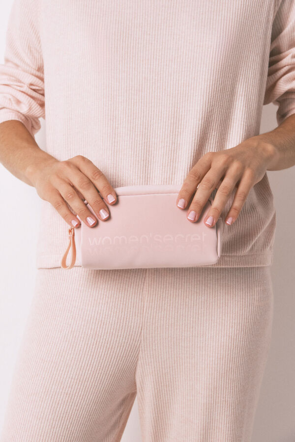 Womensecret Pequeño neceser de goma rosa rosa