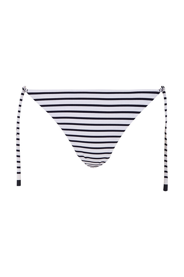 Womensecret Panty de bikini brasileña con tirantes de rayas 