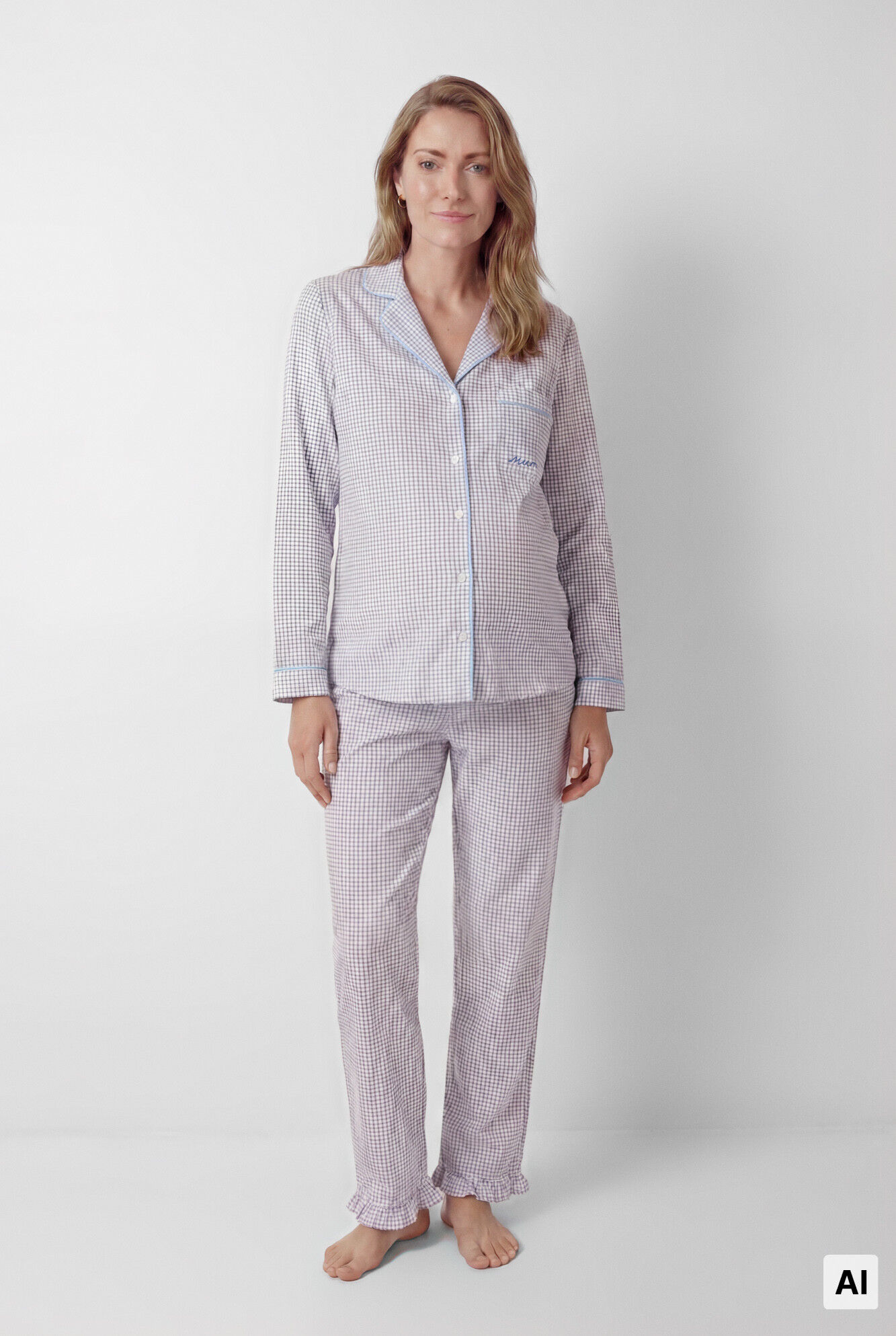 Women'secret Pijama camisera maternity estampado vichy