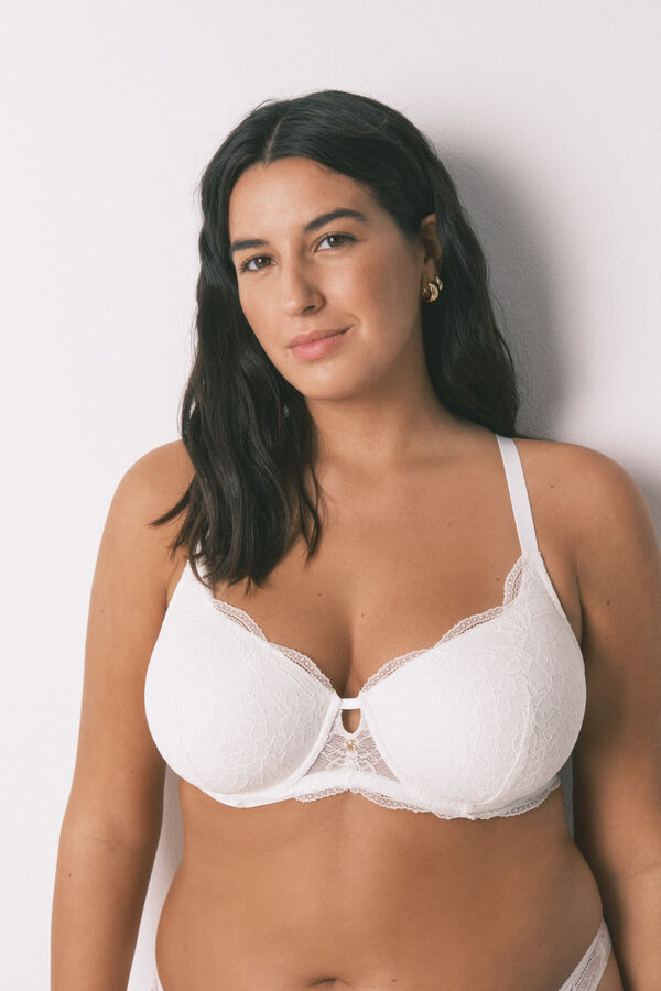 Women'secret BEAUTIFUL brasier clásica blanco con relleno amarillo