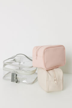 Womensecret Pack 2 neceseres pequeños rosa y beige estampado