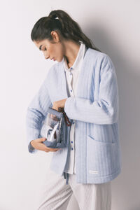 Women'secret Bata corta acolchada azul