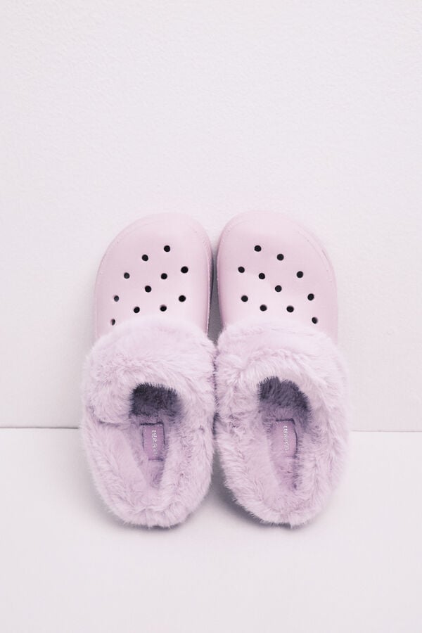 HI&BYE Pantunflas zueco plataforma morado morado/lila