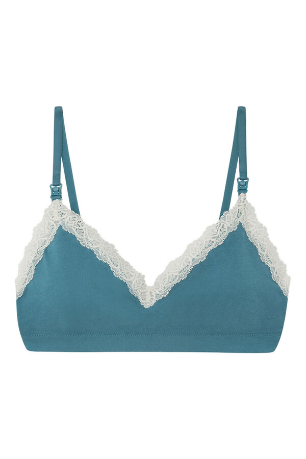 Womensecret Brasier top 'maternity' algodón azul azul