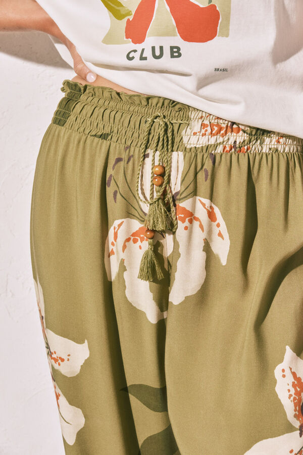 Women'secret Pantal&oacute;n largo estampado de flores estampado