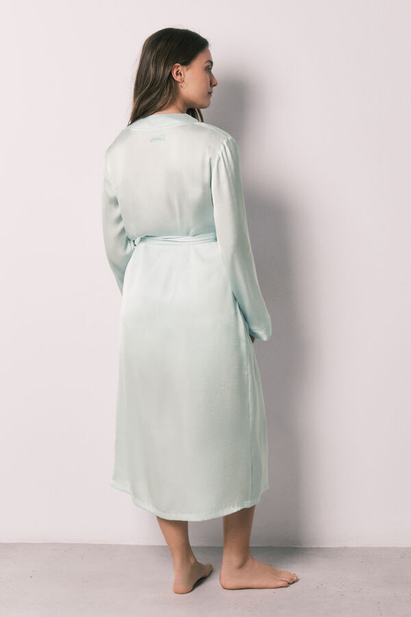 Women'secret Bata midi de sat&eacute;n verde verde