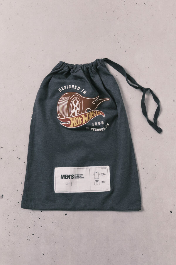 Women'secret Pijama corta de hombre de algod&oacute;n Hotwheels gris