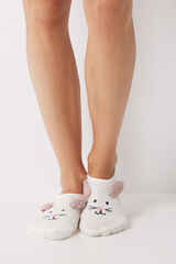 Womensecret Calcetines invisibles pelo conejo  blanco