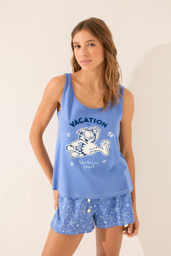 Womensecret Pijama de tirantes azul marino azul