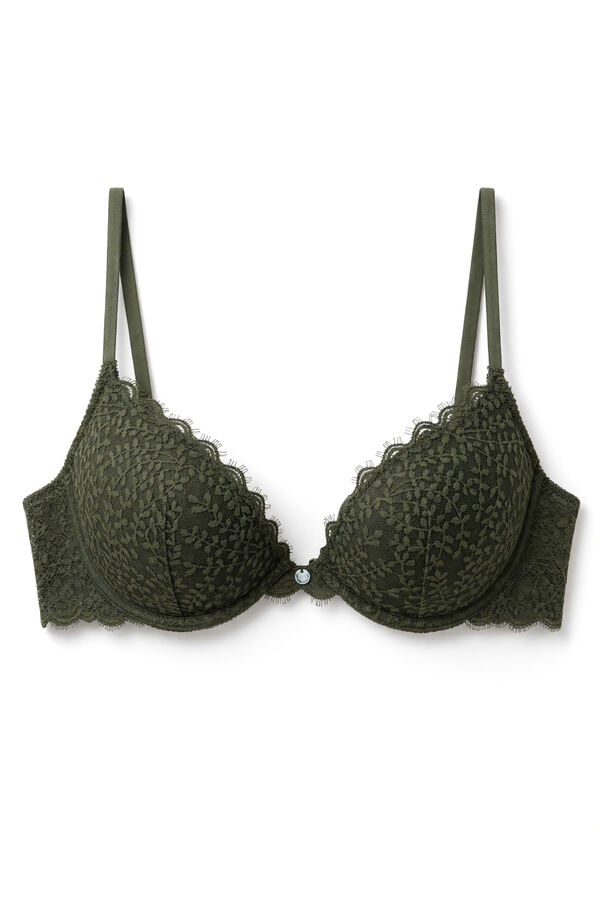 Women'secret Sujetador push up encaje verde GORGEOUS kaki