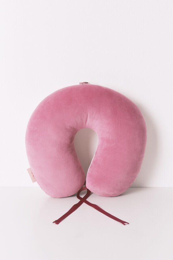Women'secret Almohada de viaje rosa cuello rosa