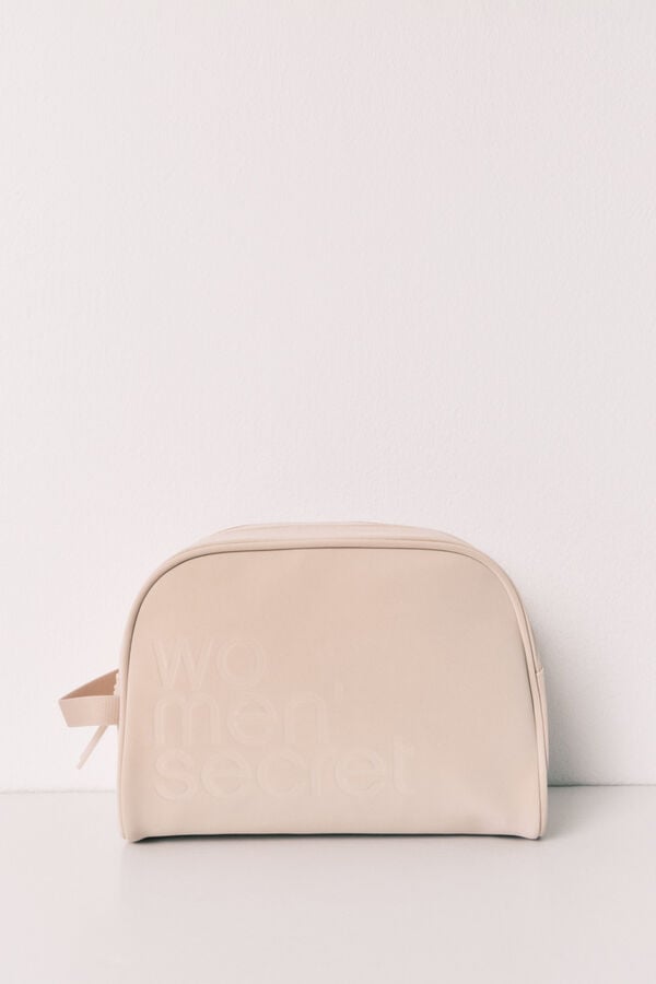 Women'secret Neceser grande doble cierre beige caf&eacute;