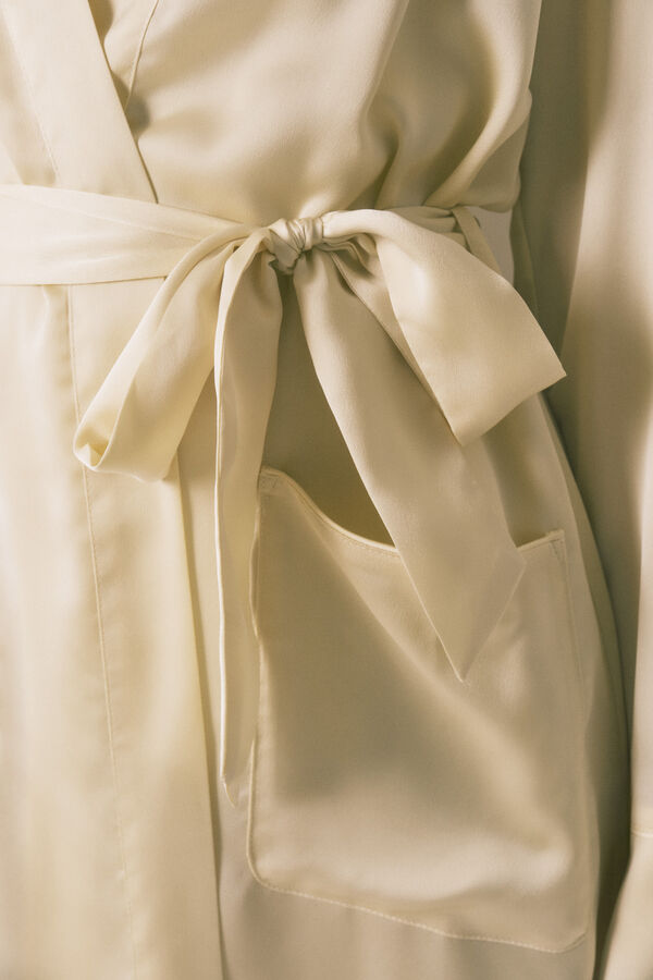 Women'secret Bata corta sat&eacute;n amarilla amarillo