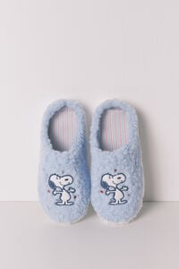Women'secret Pantuflas cerradas de borreguito Snoopy