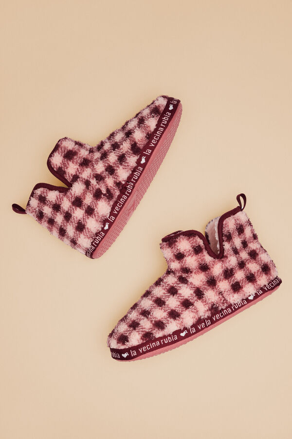 Womensecret Pantuflas bota La Vecina Rubia rosa
